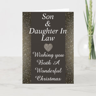 Festiva Elegante hijo e hija Tarjeta de Navidades legales