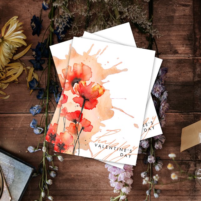 Festiva Elegante Moda moderna tarjeta de San Valentín flor (Subido por el creador)