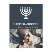 Elegante postal de Hanukkah