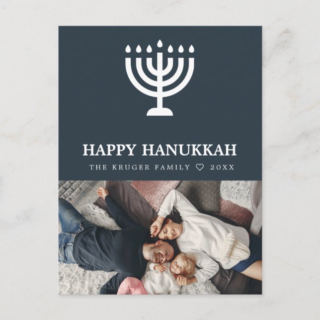 Festiva Elegante postal de Hanukkah (Anverso)