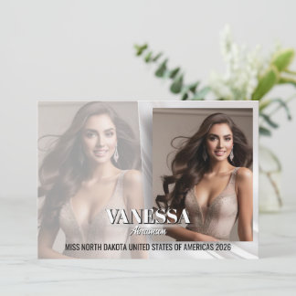 Festiva Elegante Tarjeta Comp de Autografo de Desvanecimie