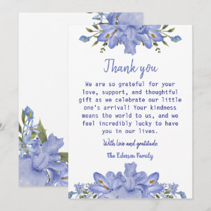 Festiva Elegante tarjeta de agradecimiento de Baby Shower 