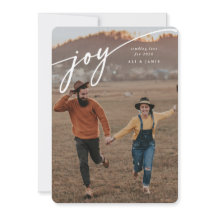 Elegante tarjeta de Año Nuevo con letra blanca 'Jo