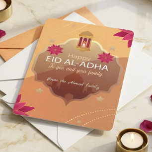 Festiva Elegante tarjeta de Eid al-Adha Mubarak