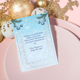 Festiva Elegante tarjeta de felicitación para Navidades az