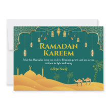 Elegante tarjeta de felicitación Ramadan Mubarak