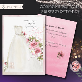 Festiva Elegante tarjeta de felicitaciones de boda con ves