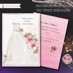 Festiva Elegante tarjeta de felicitaciones de boda con ves