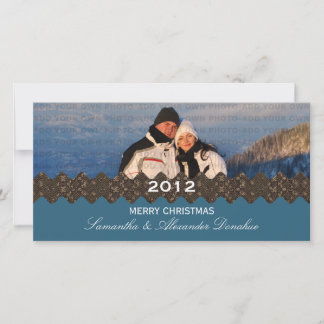 Festiva Elegante tarjeta de fotos de vacaciones de cinta d