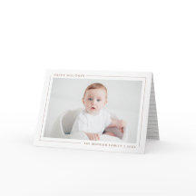 Elegante tarjeta de fotos de vacaciones felices