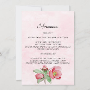Festiva Elegante Tarjeta de Información de Bodas. Invitaci