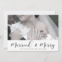 Festiva Elegante tarjeta de Navidades casados y de pareja 