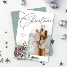 Elegante Tarjeta de Navidades de Arco