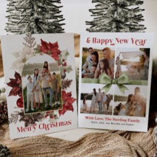 Festiva Elegante Tarjeta de Navidades de fotografía de la 