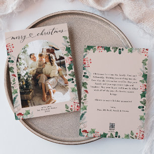 Festiva Elegante tarjeta de Navidades de fotografía de Mod