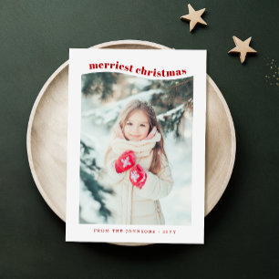 Festiva Elegante tarjeta de Navidades de fotografía famili