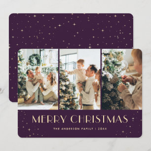 Festiva Elegante Tarjeta de Navidades de fotografía noctur
