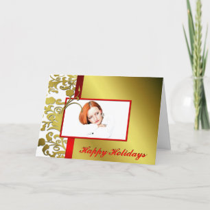 Festiva Elegante tarjeta de Navidades de fotografía Person