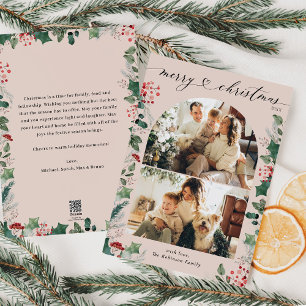 Festiva Elegante Tarjeta de Navidades de la familia Arch M