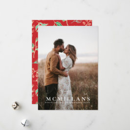 Festiva Elegante tarjeta de Navidades del patrón de vacaci