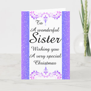 Festiva Elegante tarjeta de Navidades hermanas Wondet