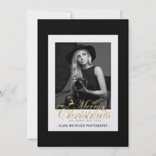 Festiva Elegante Tarjeta de Negocios de Fotografía en Negr