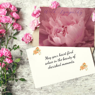 Festiva Elegante tarjeta de simpatía de Peony