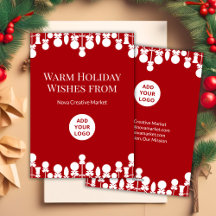 Elegante tarjeta de vacaciones corporativa | Perso