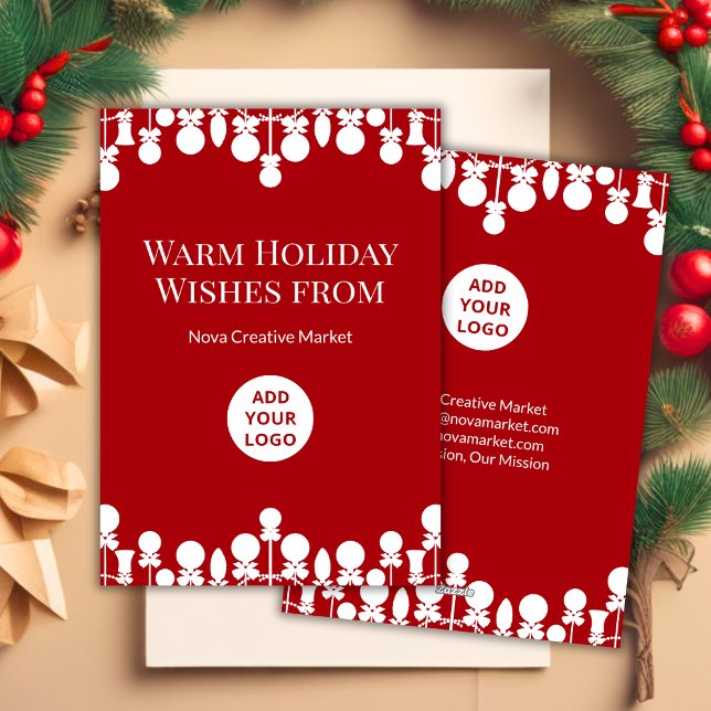 Festiva Elegante tarjeta de vacaciones corporativa | Perso (Subido por el creador)