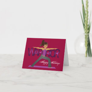 Festiva Elegante tarjeta de vacaciones de Chica de yoga ro