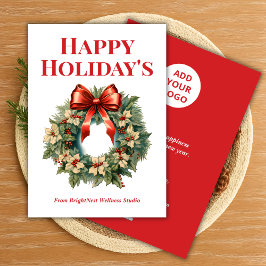 Festiva Elegante tarjeta de vacaciones de negocios con nom