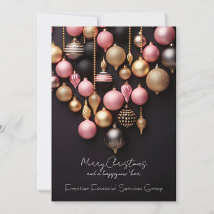 Festiva Elegante tarjeta de vacaciones para Navidades corp