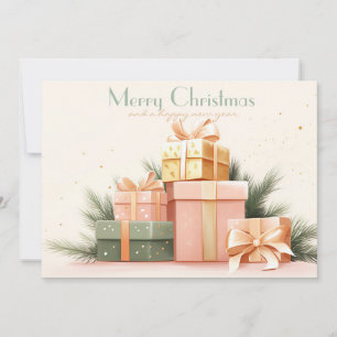Festiva Elegante tarjeta de vacaciones para Navidades corp