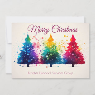 Festiva Elegante tarjeta de vacaciones para Navidades corp