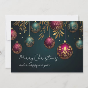 Festiva Elegante tarjeta de vacaciones para Navidades corp