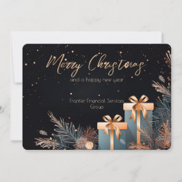 Festiva Elegante tarjeta de vacaciones para Navidades corp