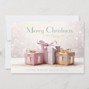 Festiva Elegante tarjeta de vacaciones para Navidades corp
