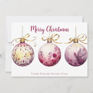 Festiva Elegante tarjeta de vacaciones para Navidades corp