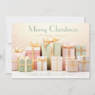 Festiva Elegante tarjeta de vacaciones para Navidades corp
