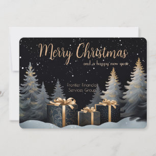 Festiva Elegante tarjeta de vacaciones para Navidades corp