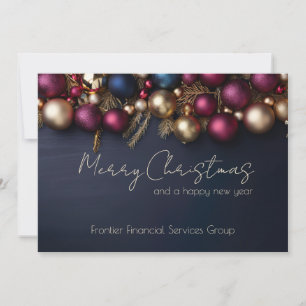 Festiva Elegante tarjeta de vacaciones para Navidades corp