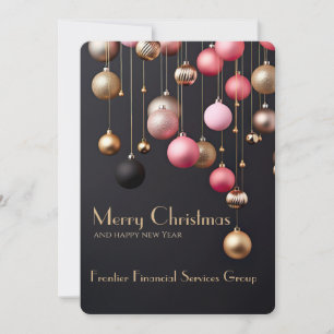 Festiva Elegante tarjeta de vacaciones para Navidades corp