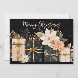 Festiva Elegante tarjeta de vacaciones para Navidades corp
