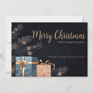 Festiva Elegante tarjeta de vacaciones para Navidades corp