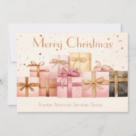 Festiva Elegante tarjeta de vacaciones para Navidades corp