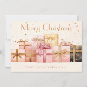 Festiva Elegante tarjeta de vacaciones para Navidades corp
