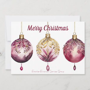 Festiva Elegante tarjeta de vacaciones para Navidades corp