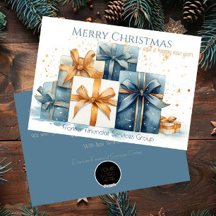 Festiva Elegante tarjeta de vacaciones para Navidades corp