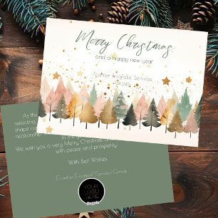 Festiva Elegante tarjeta de vacaciones para Navidades corp