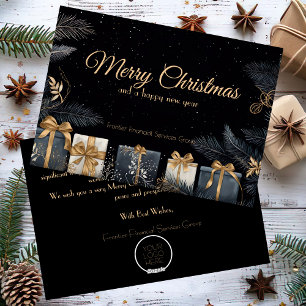 Festiva Elegante tarjeta de vacaciones para Navidades corp